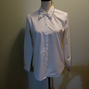 Pendleton shirt size 6 white with decorative collar